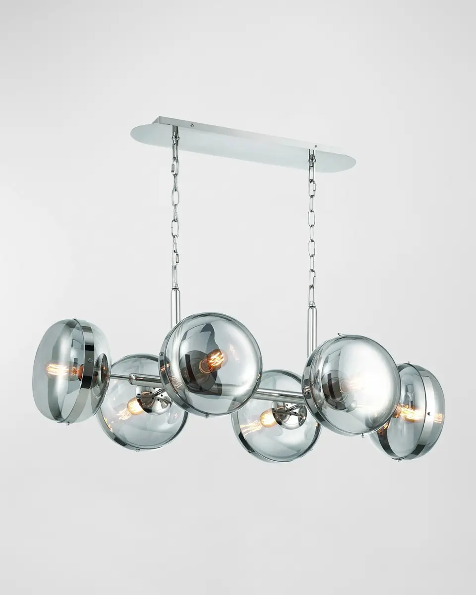 Eurofase Nottingham 6-Light Chandelier In Nickel | Thumbnail 3 Eurofase Nottingham 6-Light Chandelier In Nickel | Thumbnail 3