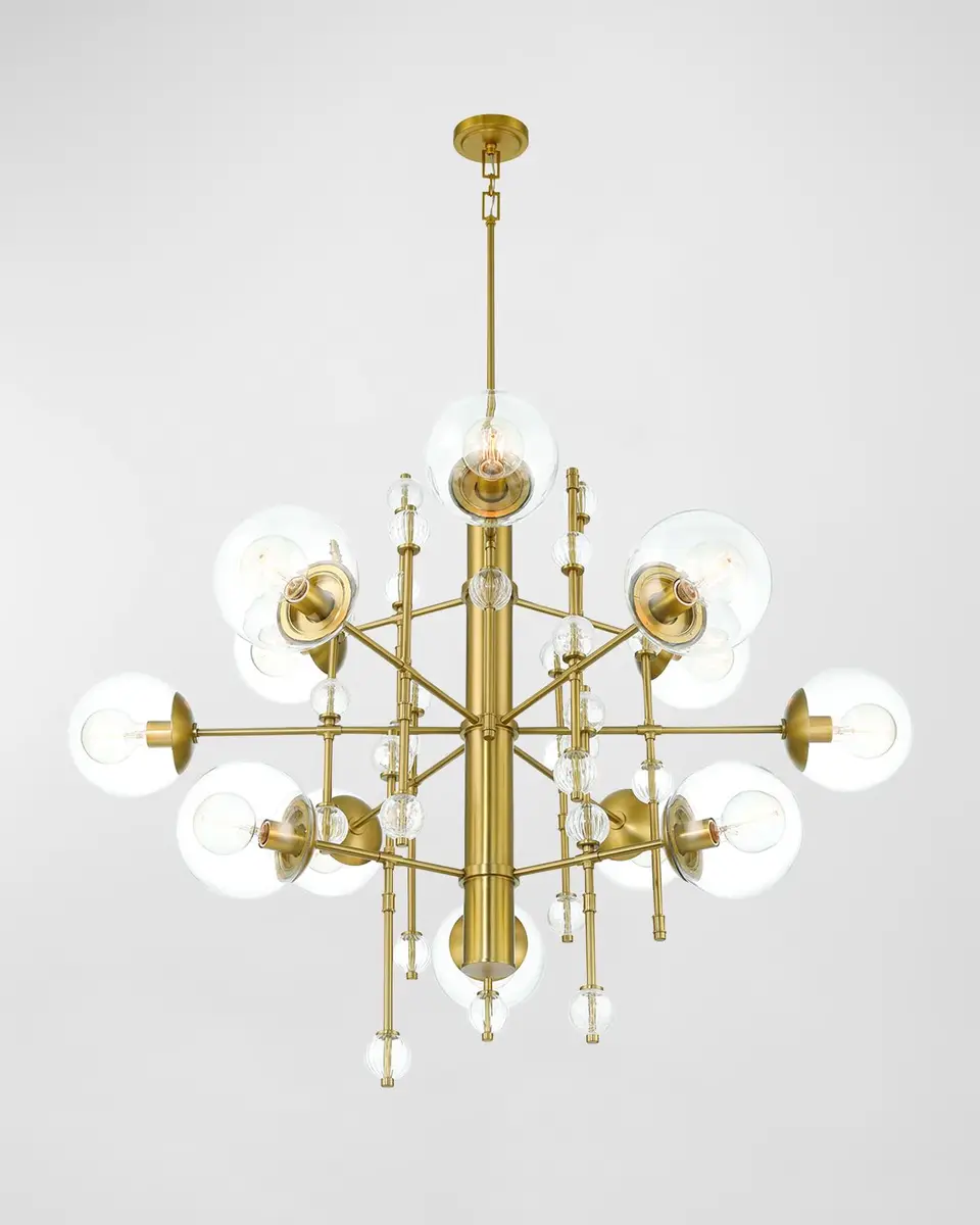 Eurofase Traiton 12-Light Golden Chandelier | Thumbnail 2