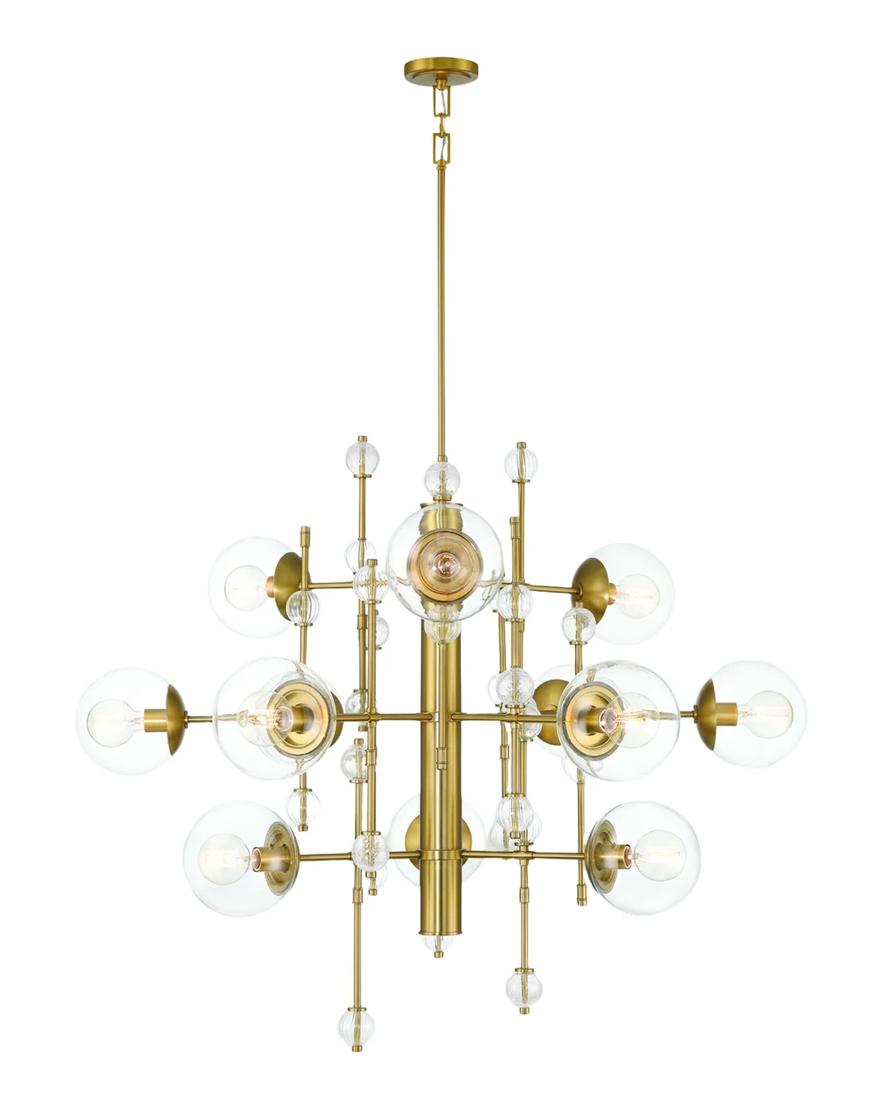 Eurofase Traiton 12-Light Golden Chandelier