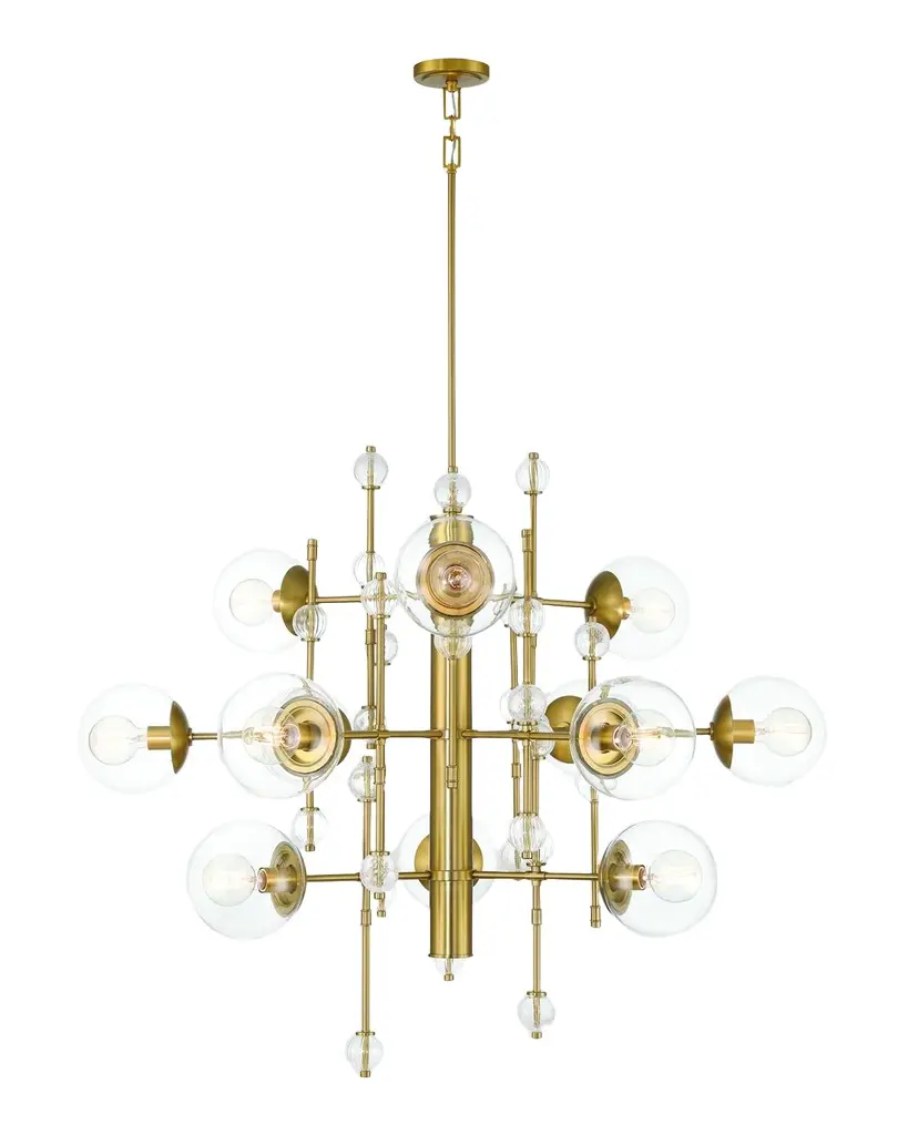 Eurofase Traiton 12-Light Golden Chandelier