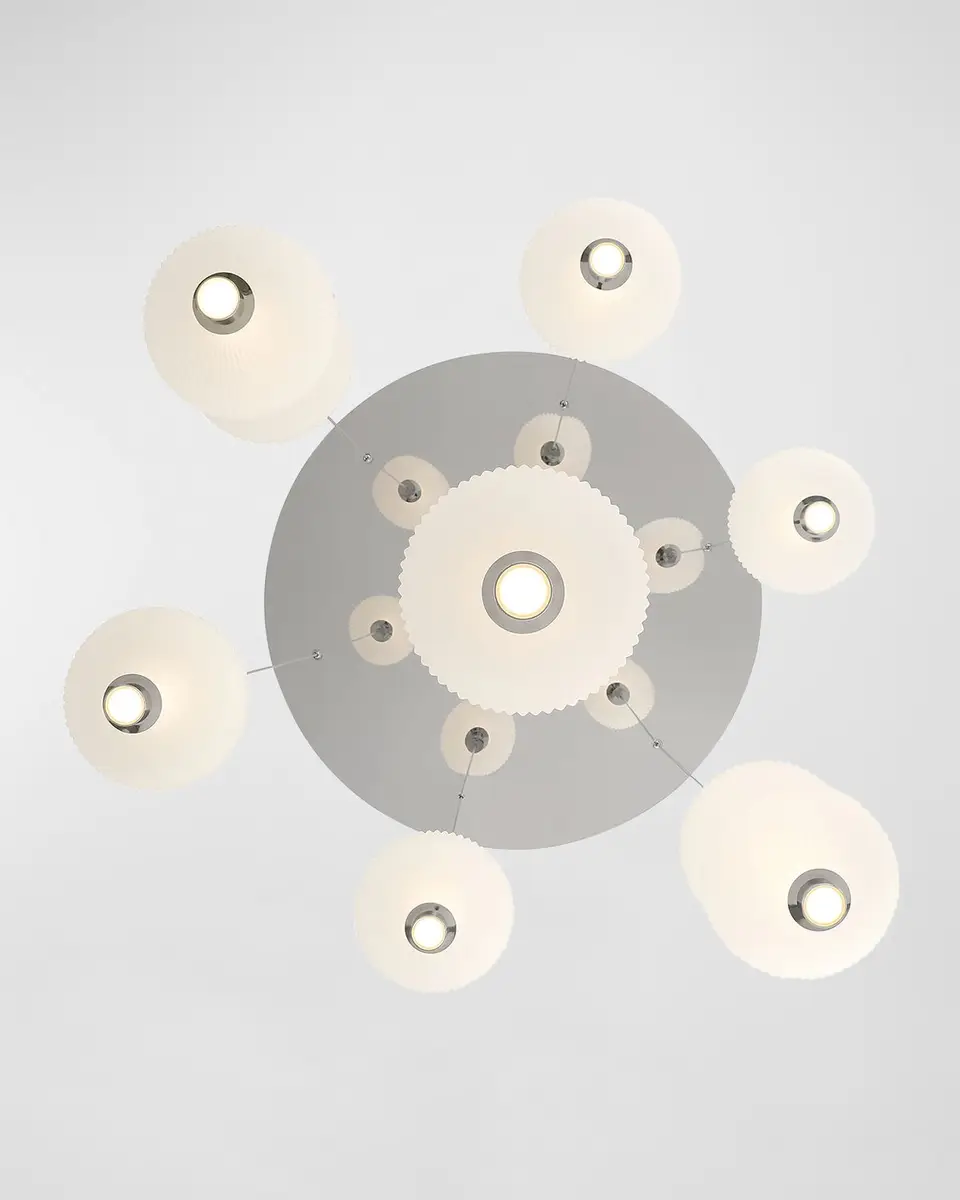 Eurofase Palmas 7-Light LED Nickel Chandelier | Thumbnail 2