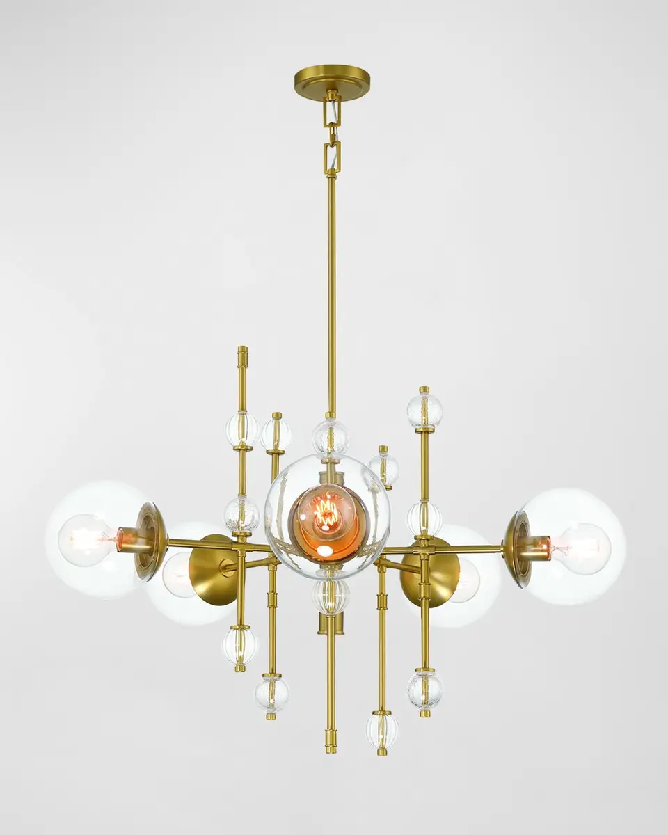 Eurofase Traiton 5-Light Golden Chandelier | Thumbnail 2 Eurofase Traiton 5-Light Golden Chandelier | Thumbnail 2