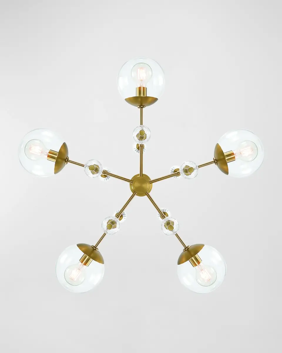 Eurofase Traiton 5-Light Golden Chandelier | Thumbnail 3 Eurofase Traiton 5-Light Golden Chandelier | Thumbnail 3