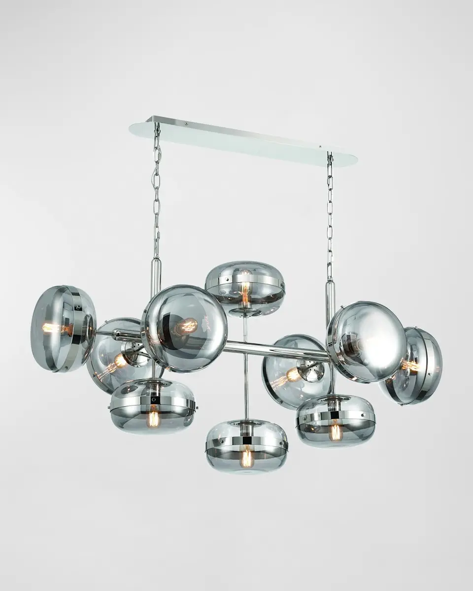 Eurofase Nottingham 10-Light Nickel Chandelier | Thumbnail 2 Eurofase Nottingham 10-Light Nickel Chandelier | Thumbnail 2