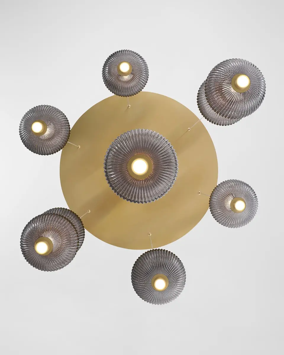 Eurofase Palmas 7-Light LED Golden Chandelier | Thumbnail 2