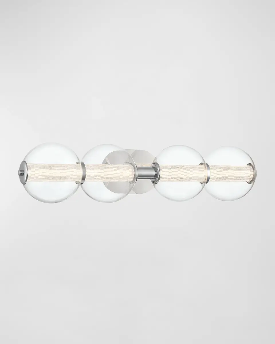 Eurofase Atomo 4-Light LED Vanity in Chrome | Thumbnail 2 Eurofase Atomo 4-Light LED Vanity in Chrome | Thumbnail 2