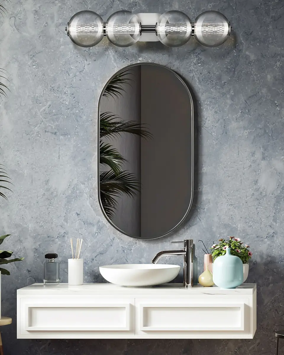 Eurofase Atomo 4-Light LED Vanity in Chrome | Thumbnail 4 Eurofase Atomo 4-Light LED Vanity in Chrome | Thumbnail 4