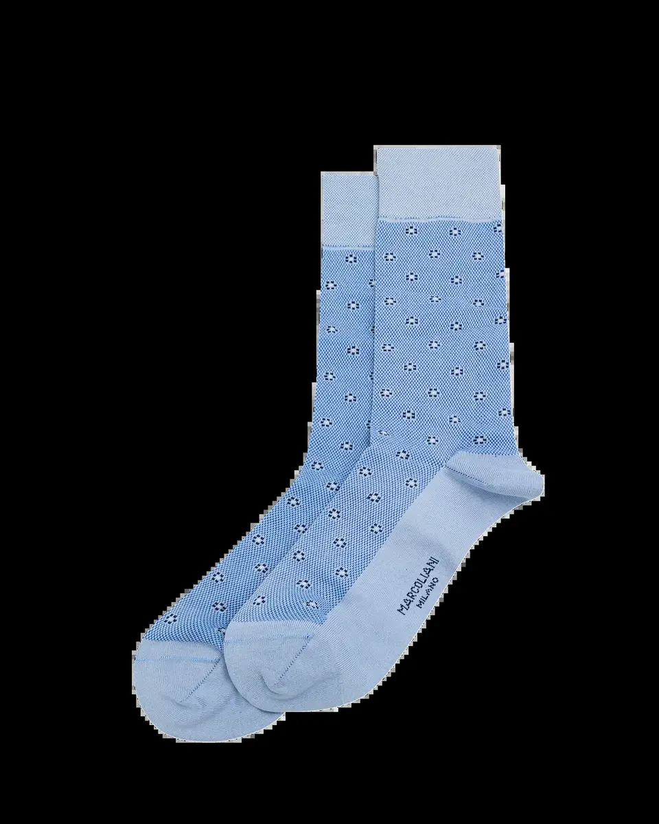 Marcoliani Men's Micro-Floral Crew Socks | Thumbnail 2 Marcoliani Men's Micro-Floral Crew Socks | Thumbnail 2