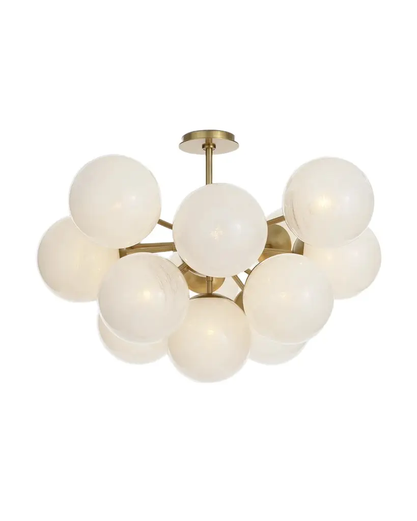 Regina Andrew Shine 34" 13-Light Flush Mount, Swirl Glass