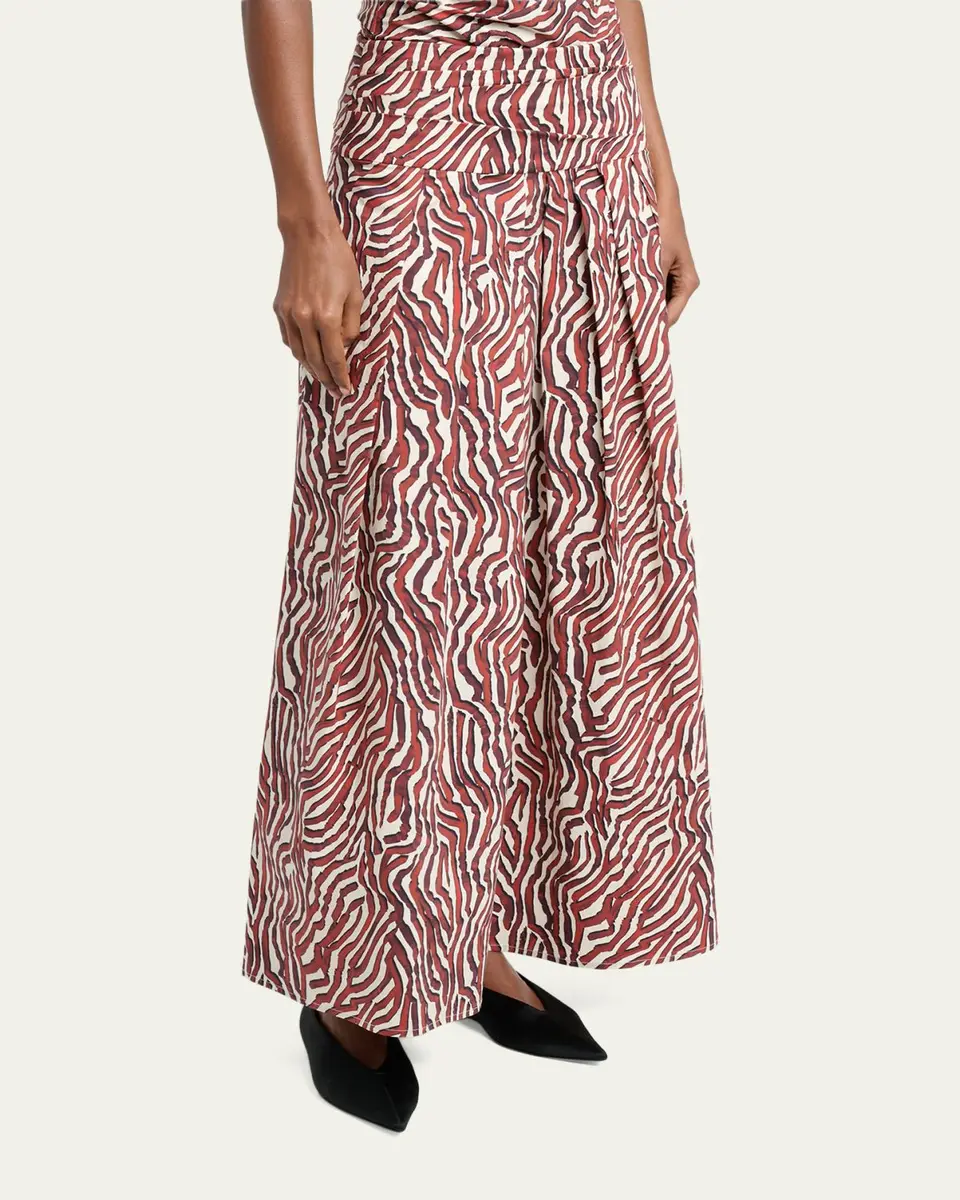 Proenza Schouler White Label Nessa Maxi Skirt in Poplin | Thumbnail 4