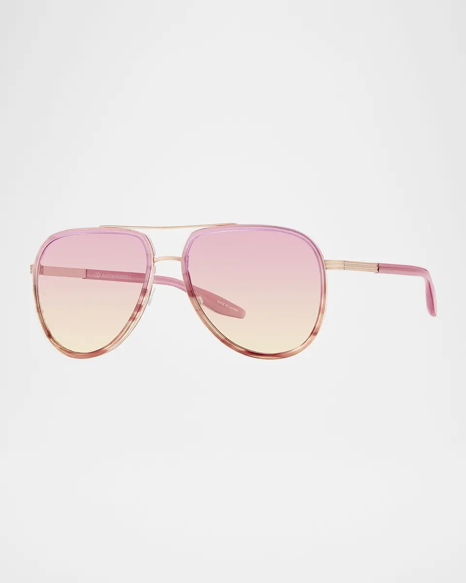 BARTON PERREIRA Cani Titanium Aviator Sunglasses | Thumbnail 3