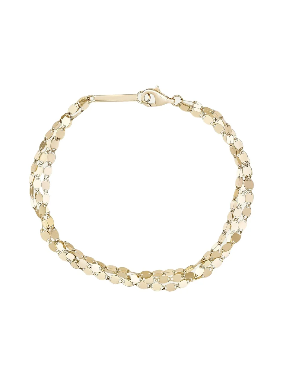 Triple Strand Blake and Petite Nude Bracelet Triple Strand Blake and Petite Nude Bracelet