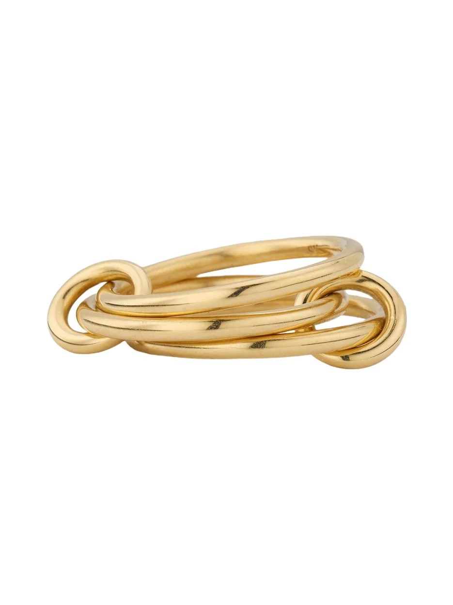 Solarium Yellow Gold Three Linked Ring Solarium Yellow Gold Three Linked Ring