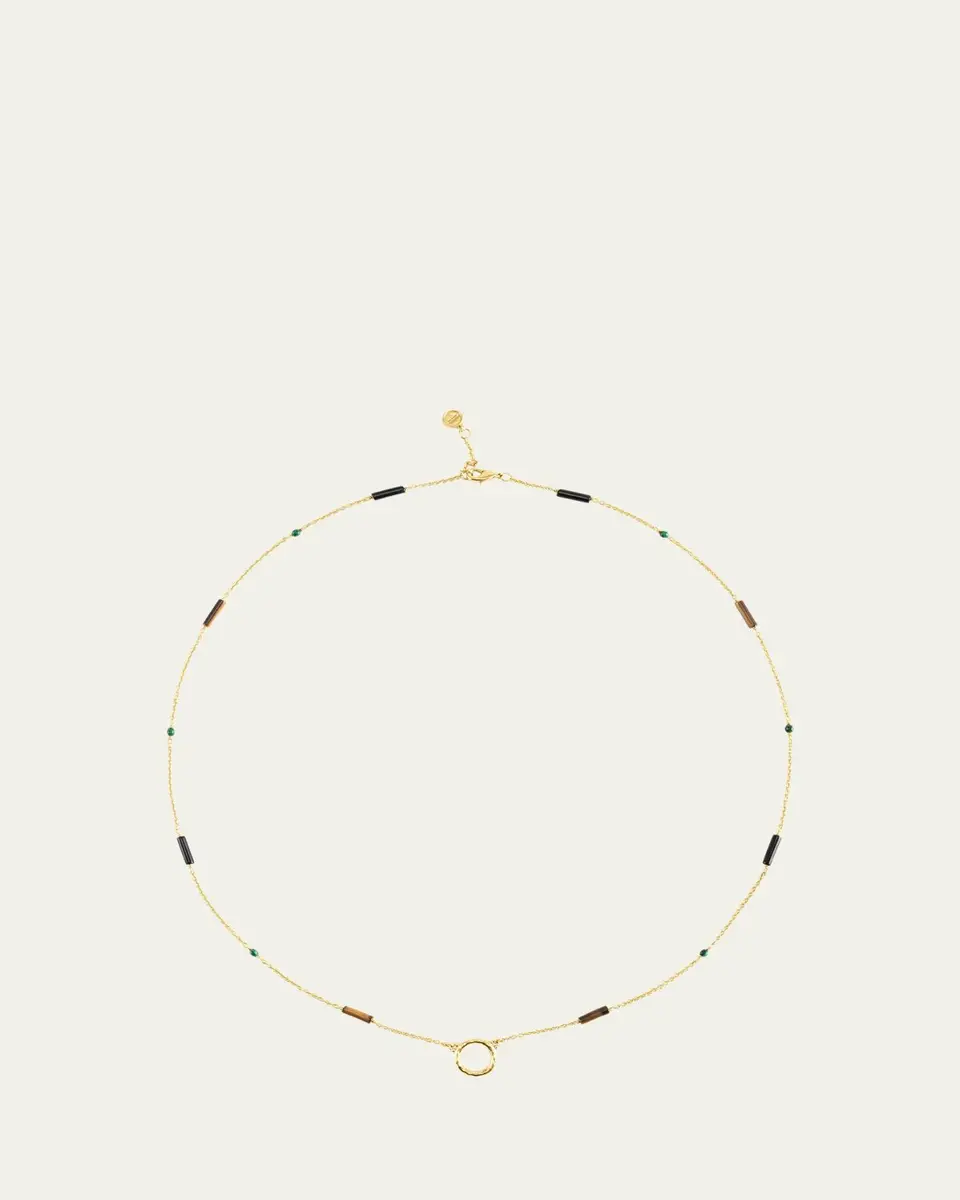 Anabel Aram Jewelry Forza Long Chain Necklace, Multi