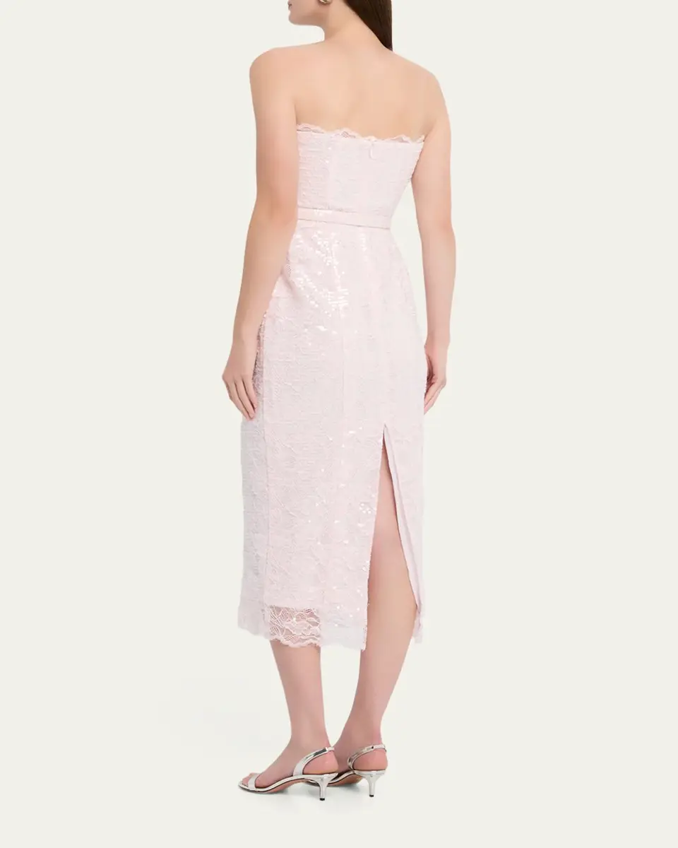 Toccin Vivian Belted Sequined Lace Midi Dress | Thumbnail 7 Toccin Vivian Belted Sequined Lace Midi Dress | Thumbnail 7