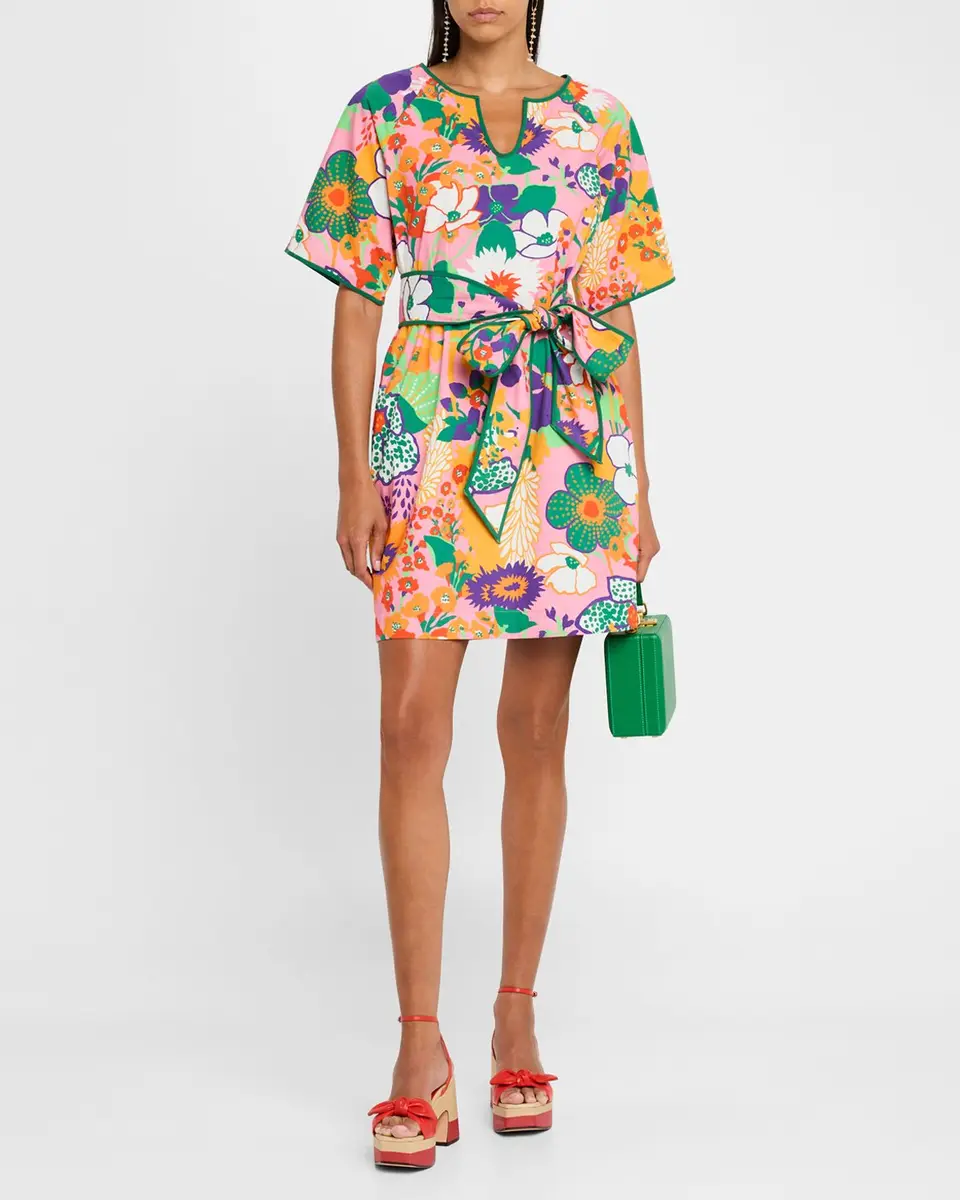 Frances Valentine Doris Floral-Print Cotton Mini Dress | Thumbnail 2 Frances Valentine Doris Floral-Print Cotton Mini Dress | Thumbnail 2