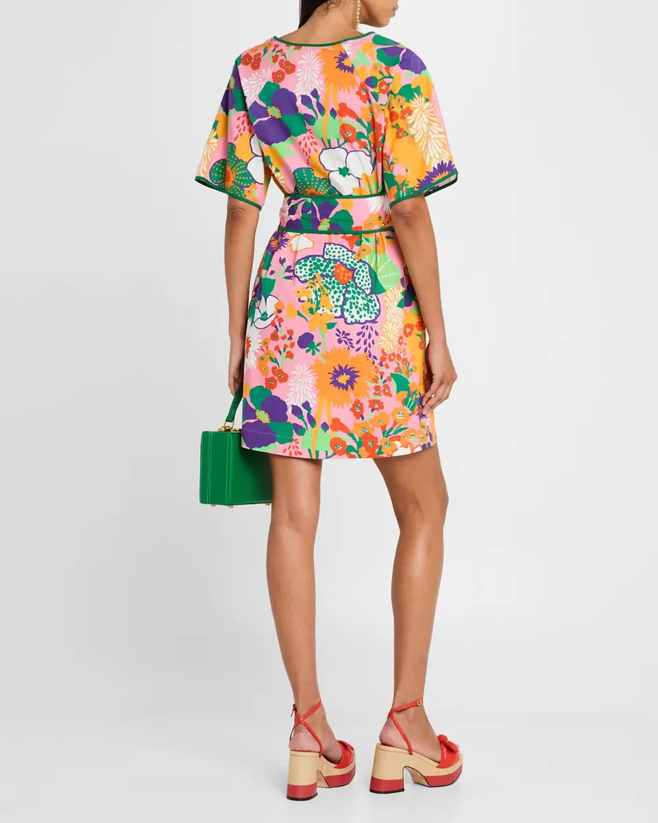 Frances Valentine Doris Floral-Print Cotton Mini Dress | Thumbnail 3 Frances Valentine Doris Floral-Print Cotton Mini Dress | Thumbnail 3
