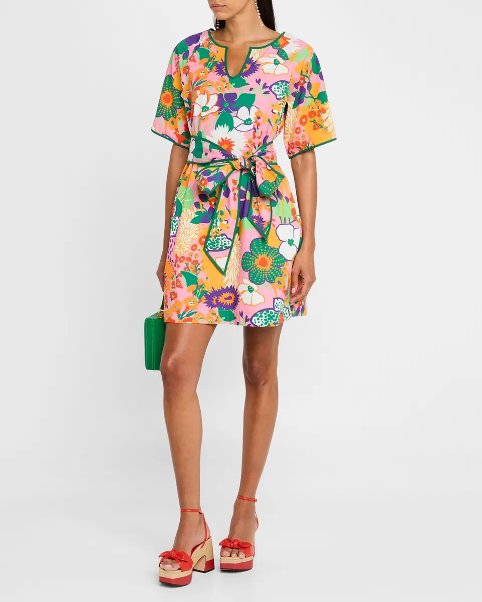 Frances Valentine Doris Floral-Print Cotton Mini Dress | Thumbnail 4 Frances Valentine Doris Floral-Print Cotton Mini Dress | Thumbnail 4