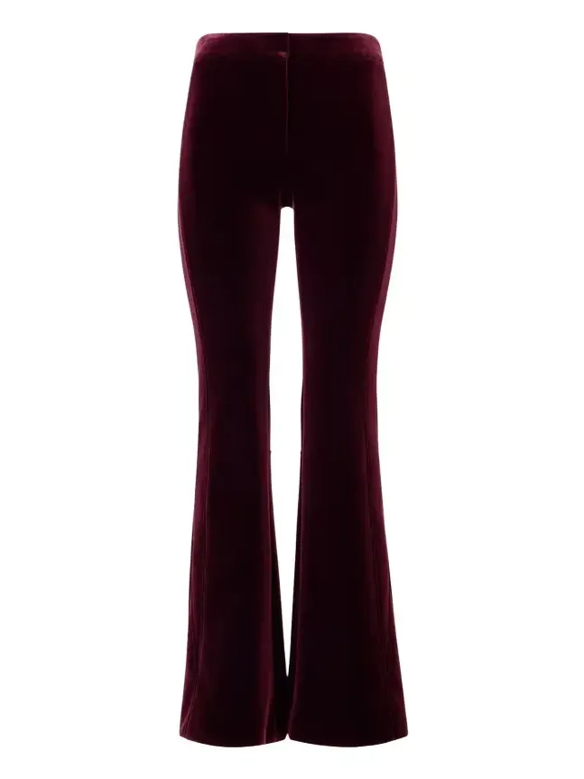 Faris Neoprene Velvet Bootcut-Leg Pants Faris Neoprene Velvet Bootcut-Leg Pants