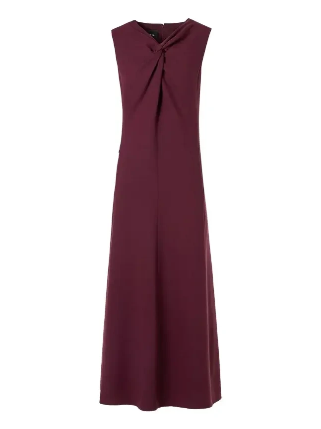 Sleeveless Twisted Knot Wool Double-Face Midi Dress Sleeveless Twisted Knot Wool Double-Face Midi Dress