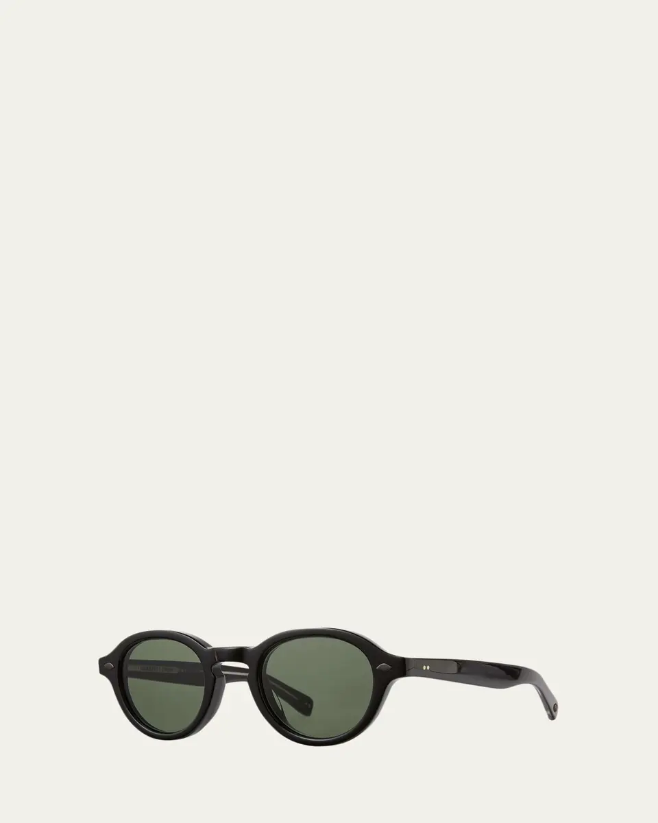 Garrett Leight Men's Flipper Acetate Round Sunglasses | Thumbnail 2 Garrett Leight Men's Flipper Acetate Round Sunglasses | Thumbnail 2