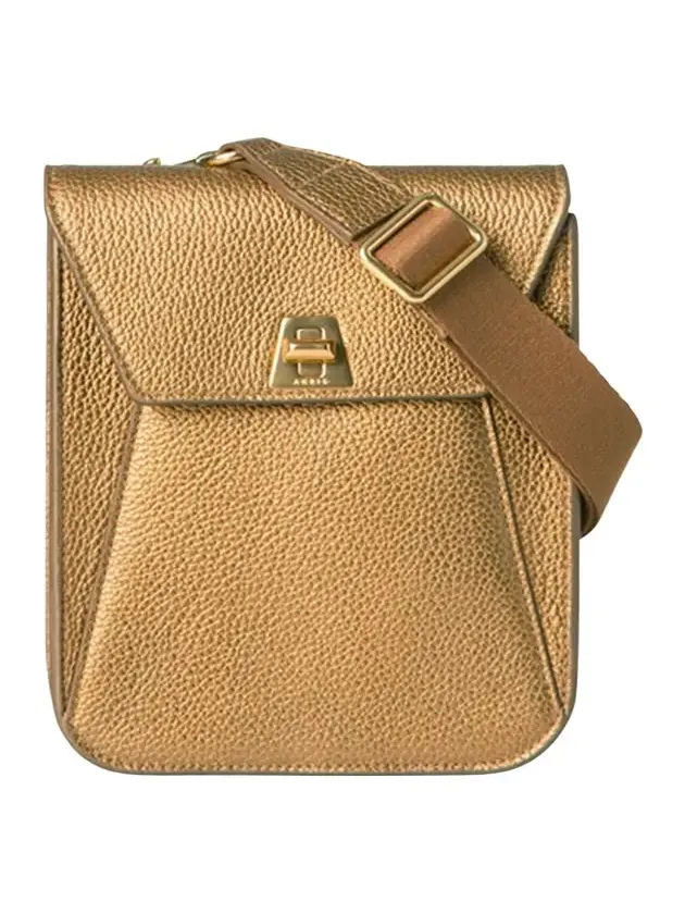 Akris Anouk Mini Metallic Leather Messenger Bag