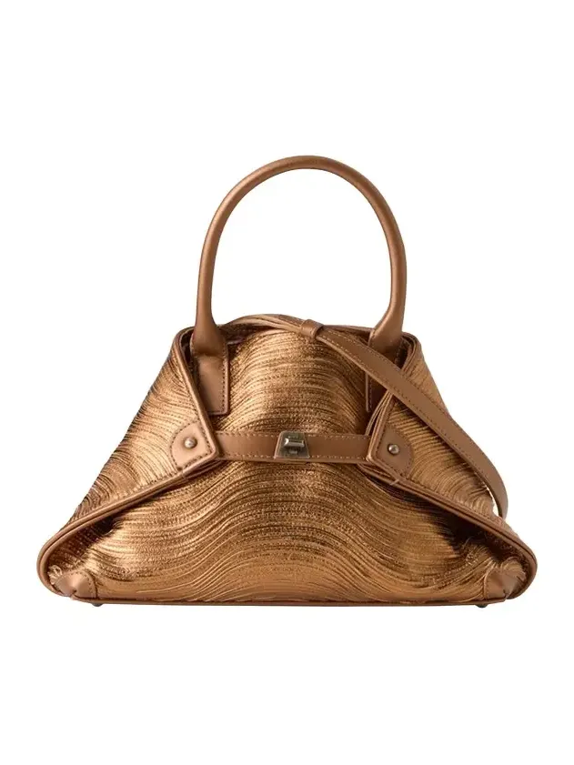 Ai Little Wavy Metallic Leather Top-Handle Bag Ai Little Wavy Metallic Leather Top-Handle Bag