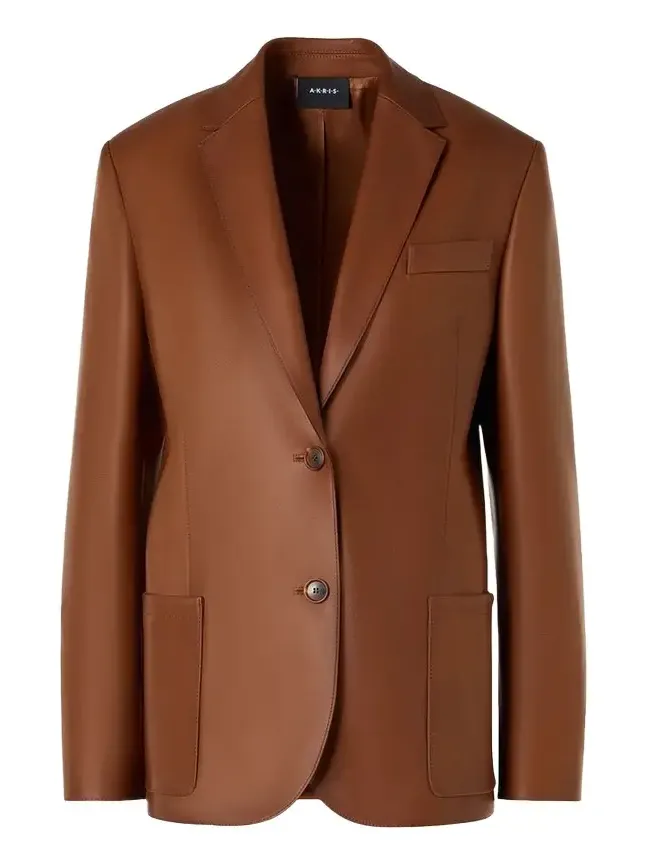 Kora Nappa Leather Single-Breasted Jacket Kora Nappa Leather Single-Breasted Jacket