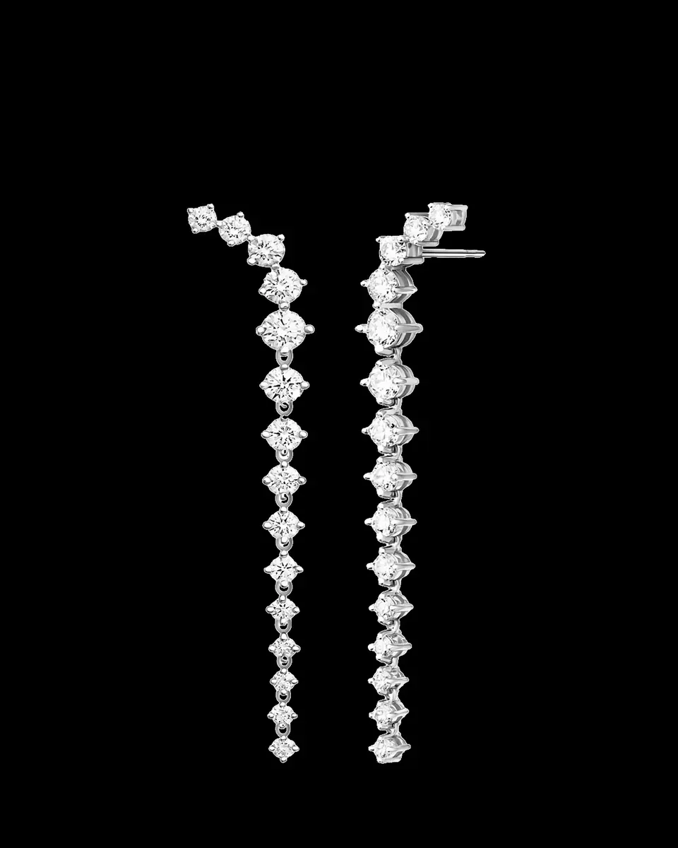 Melissa Kaye 18K Aria Dagger Earrings with Diamonds | Thumbnail 2