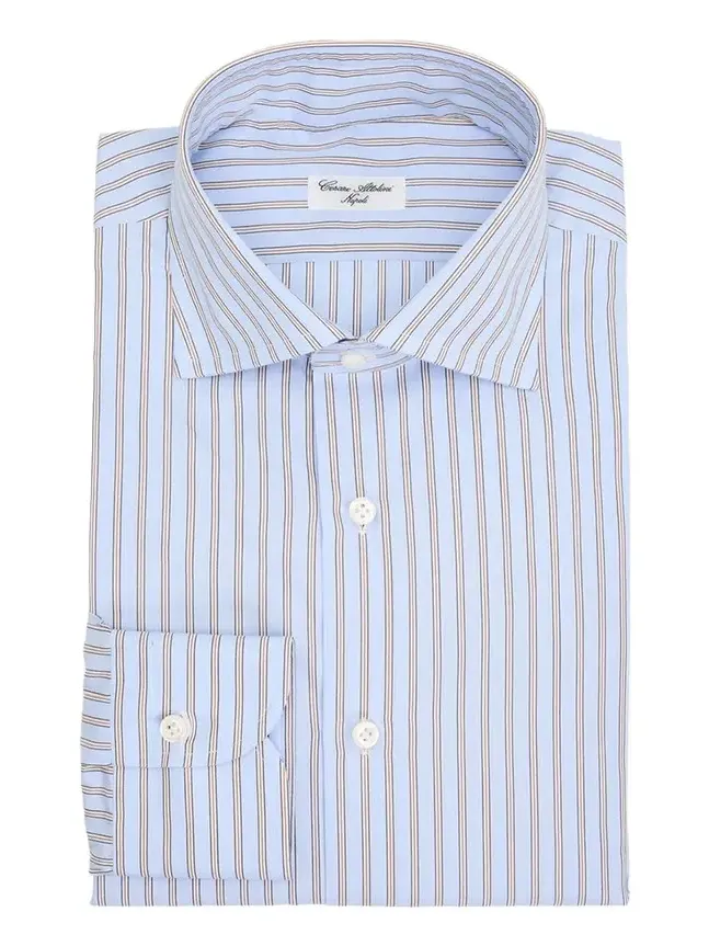 Men's Cotton Multi-Stripe Dress Shirt