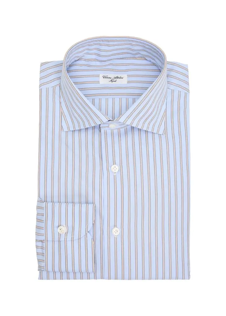 Cesare Attolini Men's Cotton Multi-Stripe Dress Shirt | Image 1 Cesare Attolini Men's Cotton Multi-Stripe Dress Shirt | Image 1