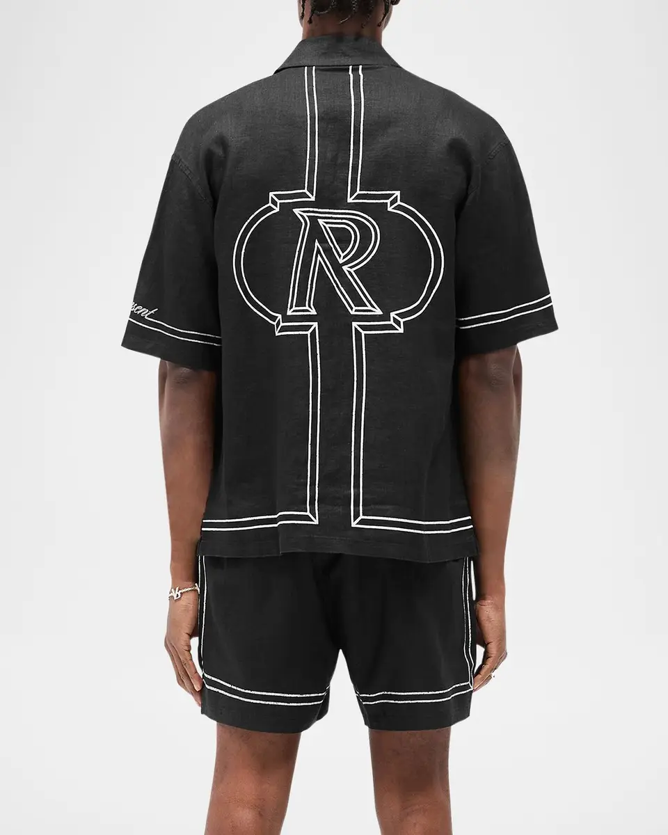Represent Men's Border Cotton Short-Sleeve Shirt | Thumbnail 3 Represent Men's Border Cotton Short-Sleeve Shirt | Thumbnail 3