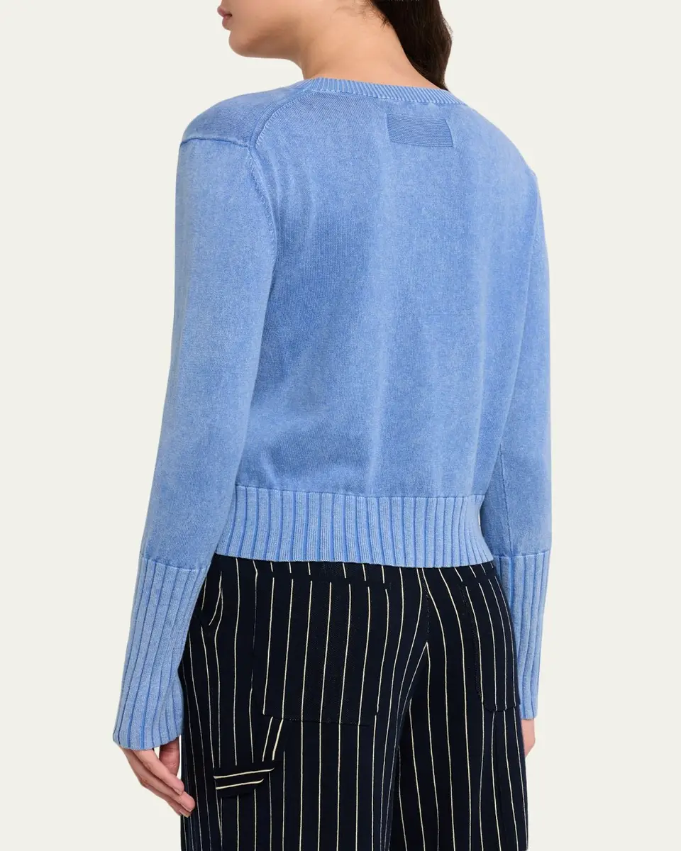 Guest In Residence Sunwash Shrunken Crewneck Sweater | Thumbnail 3 Guest In Residence Sunwash Shrunken Crewneck Sweater | Thumbnail 3