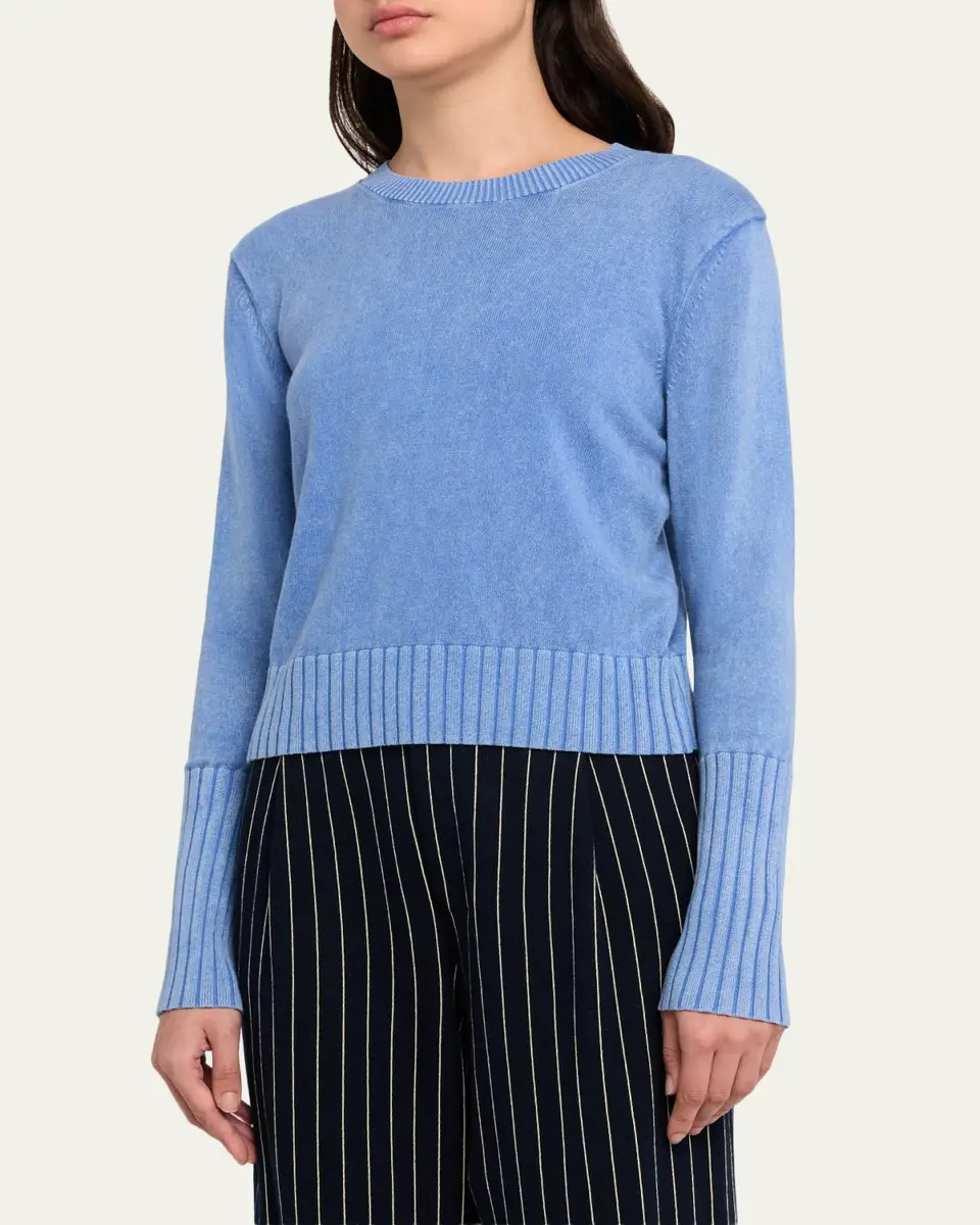 Guest In Residence Sunwash Shrunken Crewneck Sweater | Thumbnail 4 Guest In Residence Sunwash Shrunken Crewneck Sweater | Thumbnail 4