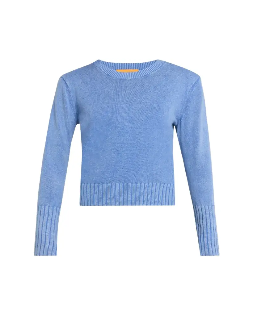 Guest In Residence Sunwash Shrunken Crewneck Sweater | Image 1 Guest In Residence Sunwash Shrunken Crewneck Sweater | Image 1
