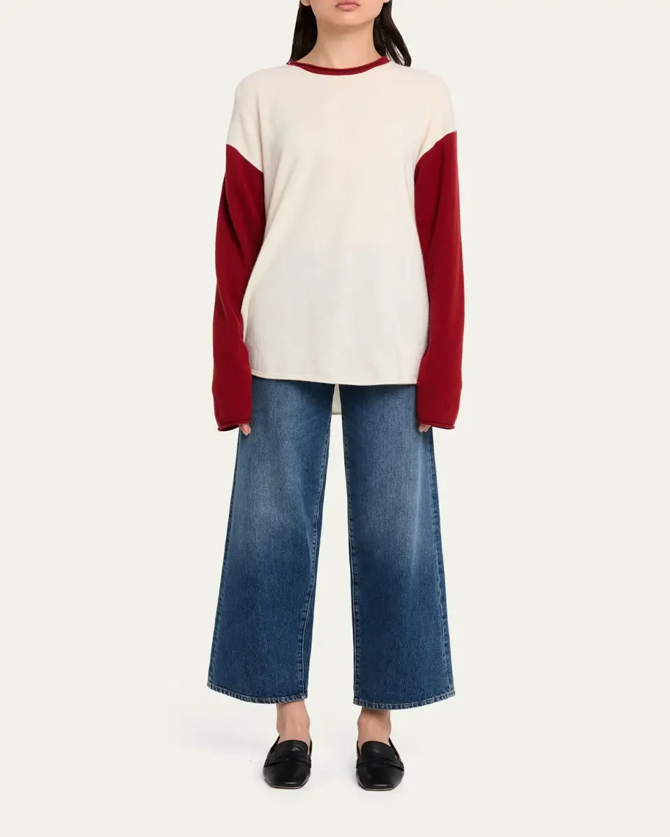 Guest In Residence Baseball Oversized Cashmere Sweater | Thumbnail 2 Guest In Residence Baseball Oversized Cashmere Sweater | Thumbnail 2