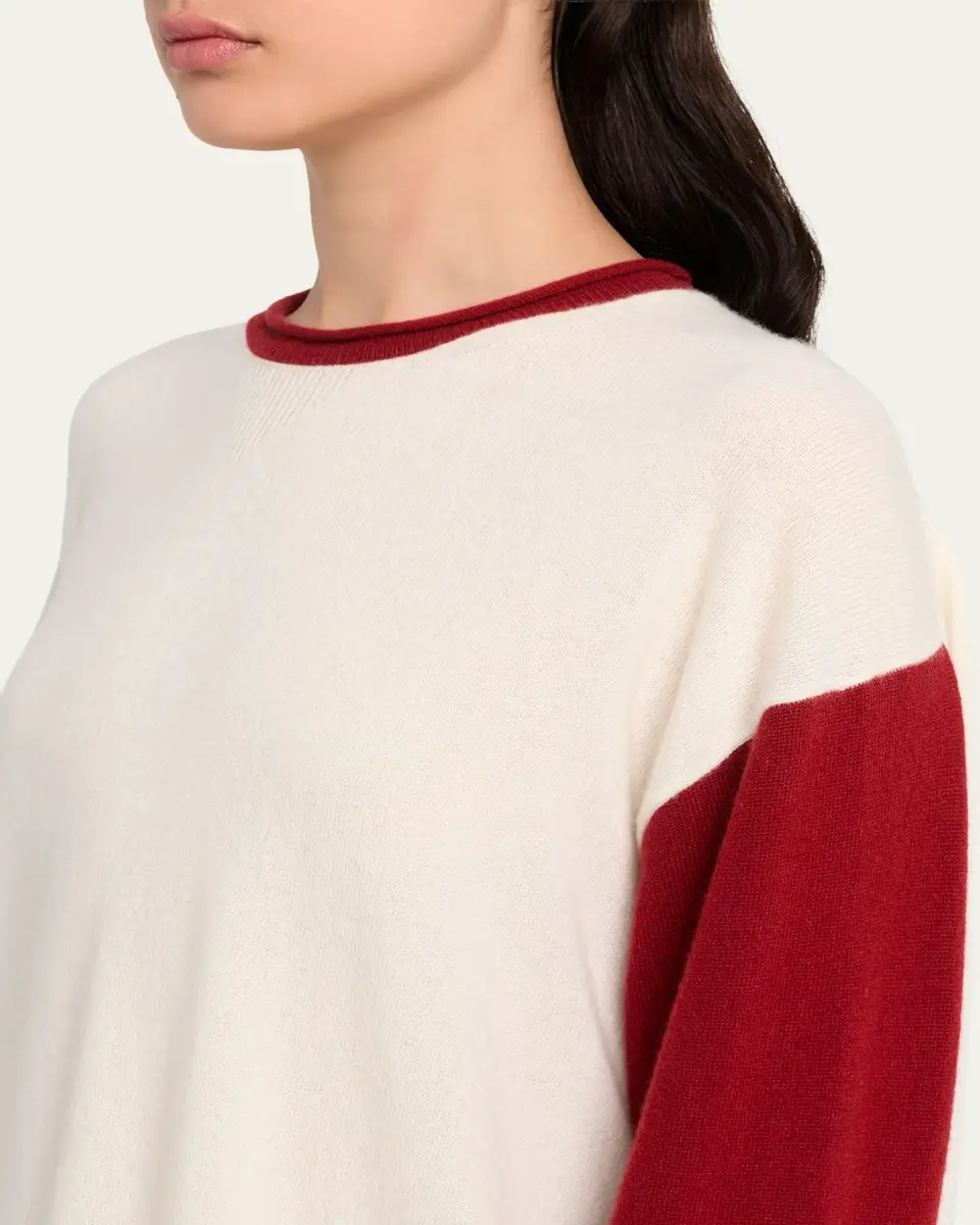 Guest In Residence Baseball Oversized Cashmere Sweater | Thumbnail 5 Guest In Residence Baseball Oversized Cashmere Sweater | Thumbnail 5
