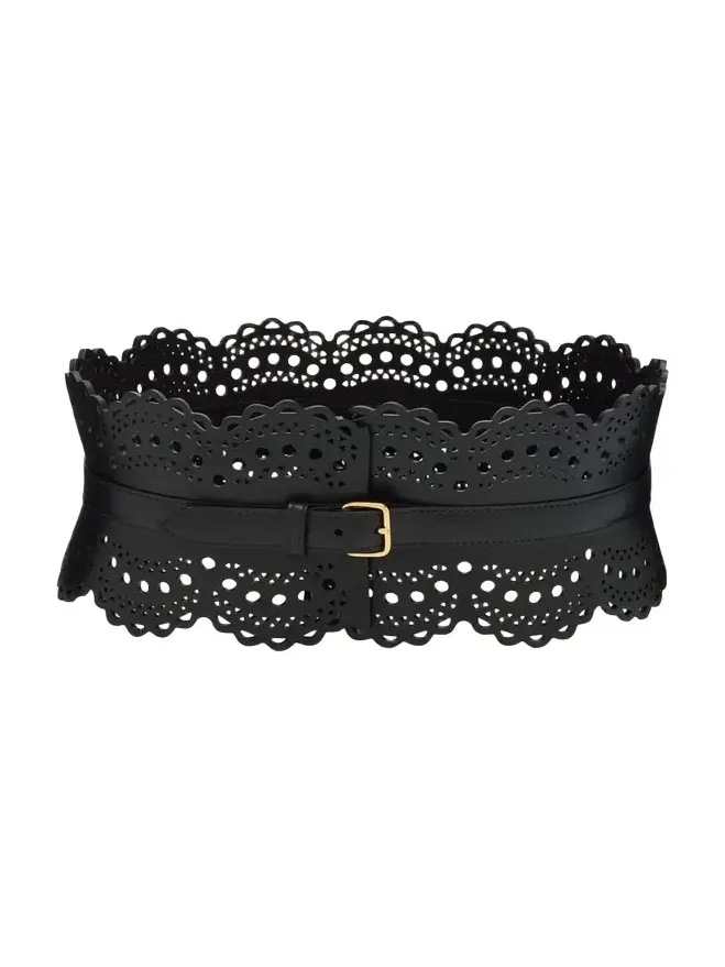 Vienne Lasercut Leather Corset Belt Vienne Lasercut Leather Corset Belt