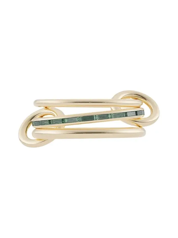 Pyrus 18K Yellow Gold Ring with Baguette Emeralds