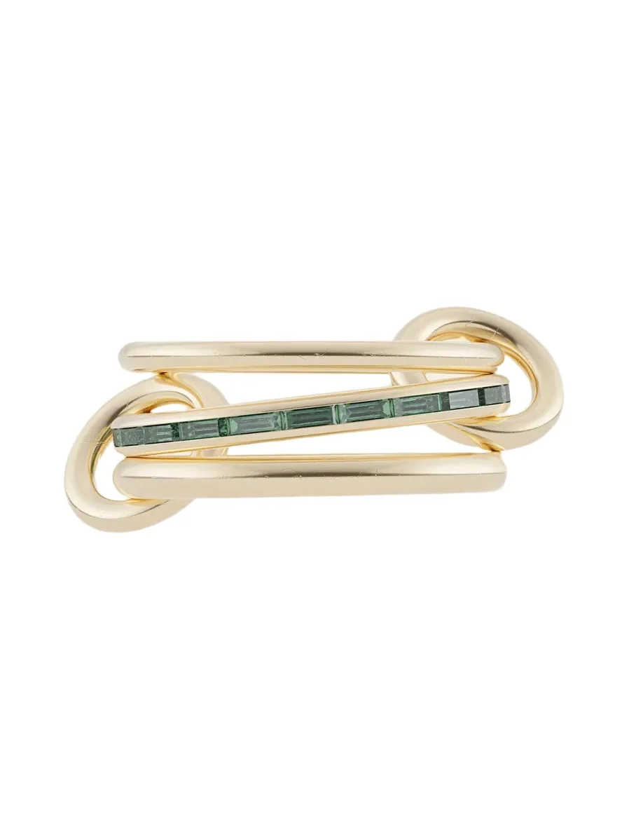 Pyrus 18K Yellow Gold Ring with Baguette Emeralds Pyrus 18K Yellow Gold Ring with Baguette Emeralds