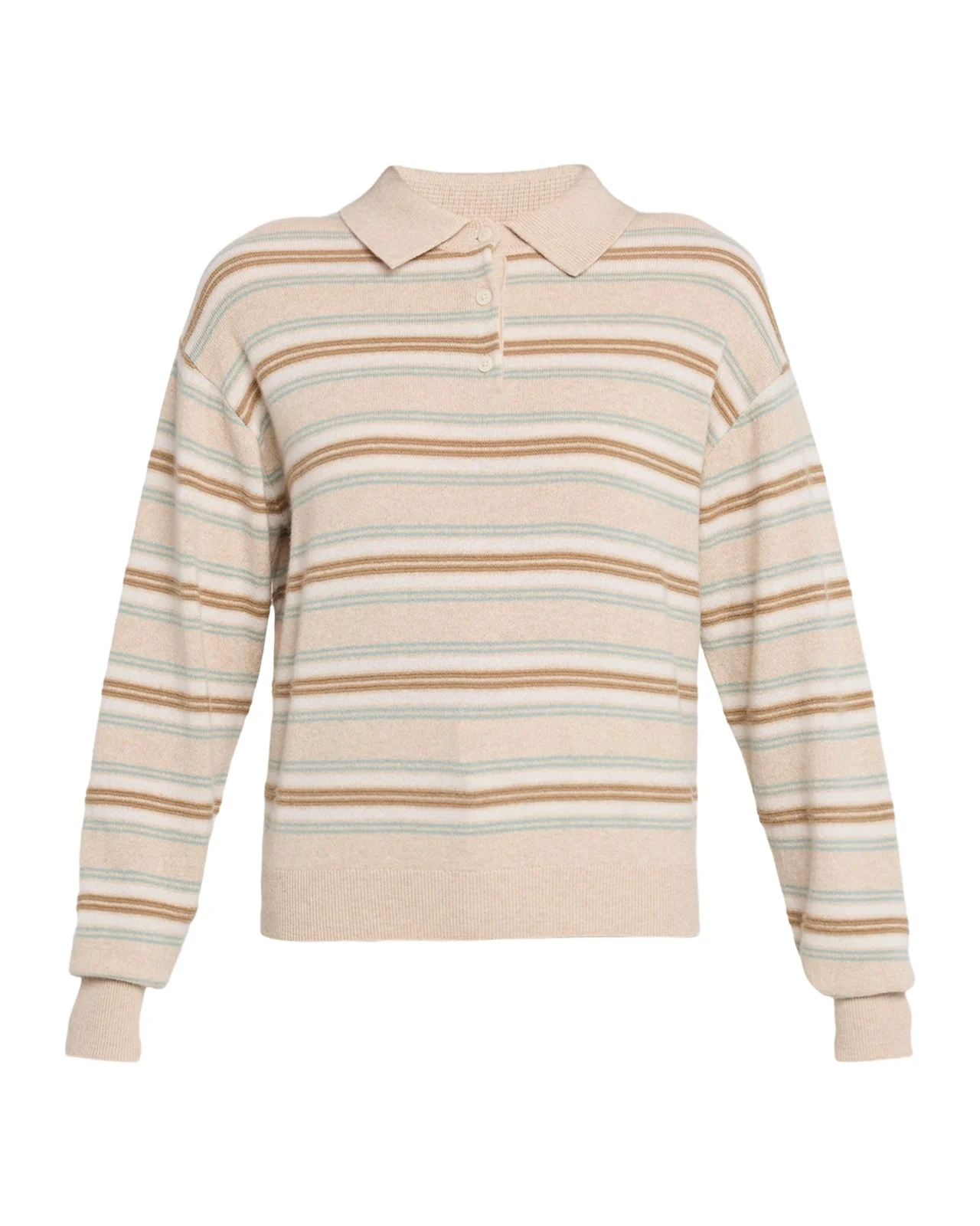 Collegiate Stripe Cashmere Polo Collegiate Stripe Cashmere Polo