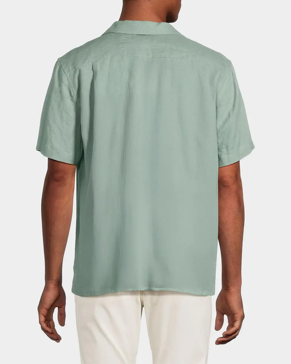 Onia Men's Linen Pintuck Camp Shirt | Thumbnail 3 Onia Men's Linen Pintuck Camp Shirt | Thumbnail 3