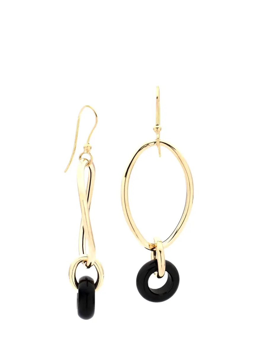 FARAONE MENNELLA by R.F.M.A.S. 18K Extra Small Black Onyx Link Earrings | Thumbnail 3 FARAONE MENNELLA by R.F.M.A.S. 18K Extra Small Black Onyx Link Earrings | Thumbnail 3