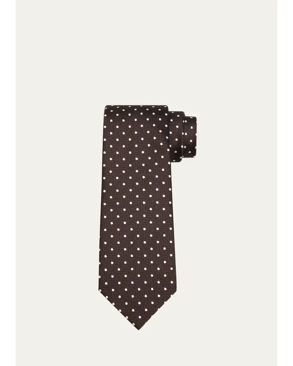 Tom Ford Men's Polka Dot Silk Tie | Thumbnail 5