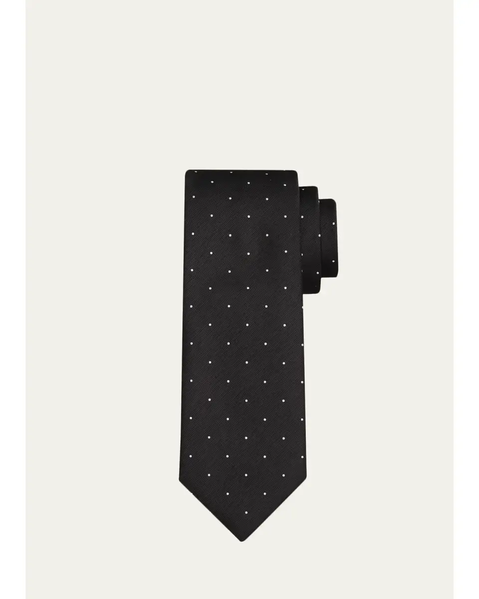 Tom Ford Men's Polka Dot Silk Tie | Thumbnail 7