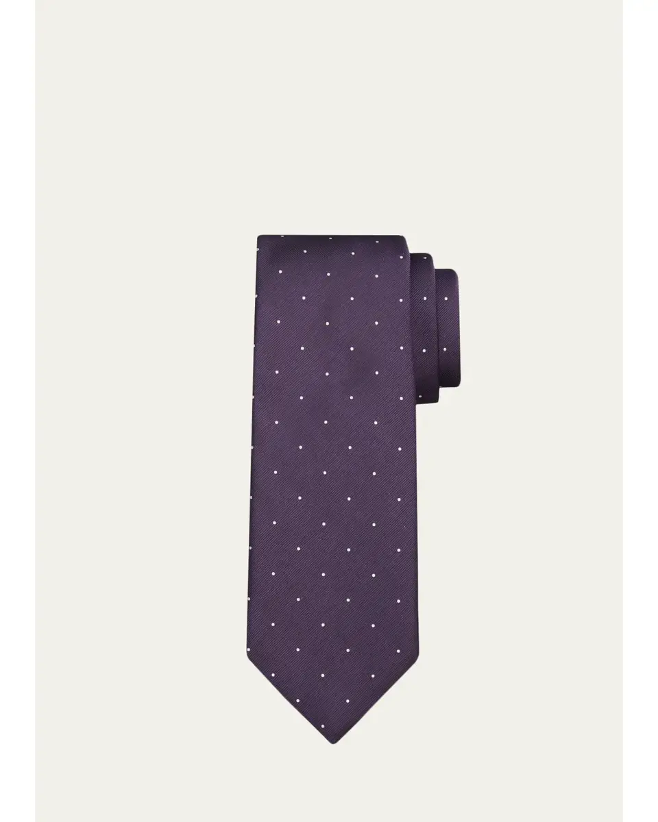 Tom Ford Men's Polka Dot Silk Tie | Thumbnail 8