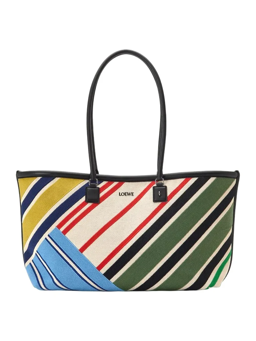Verano Stripe-Embroidered Tote Bag Verano Stripe-Embroidered Tote Bag