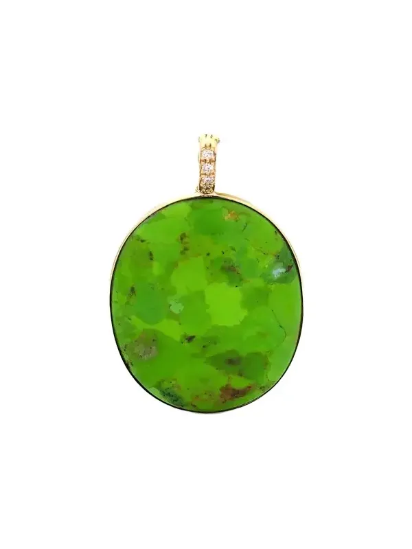 FARAONE MENNELLA by R.F.M.A.S. 18K Yellow Gold Green Turquoise Pendant