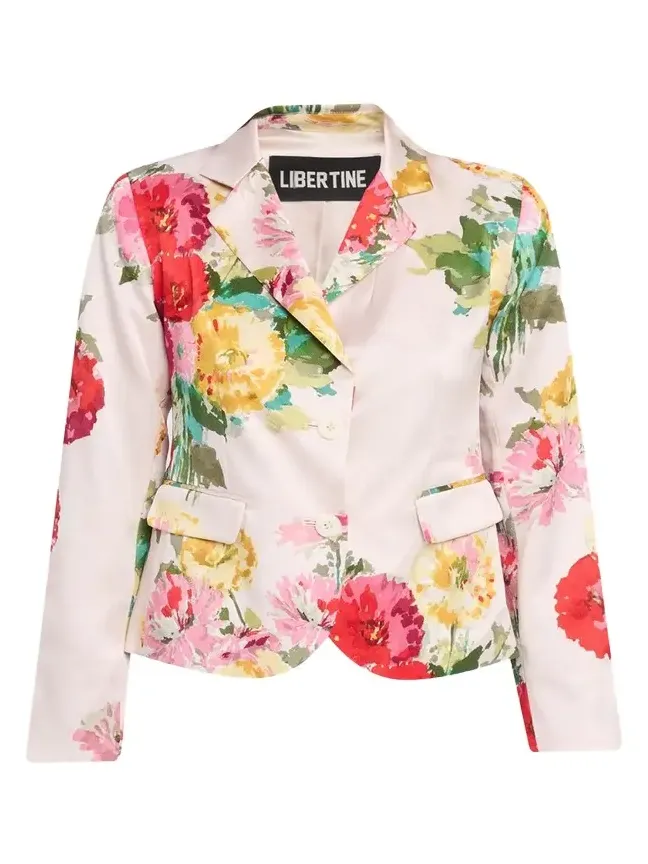 Pat Nixon Silk Single-Breasted Classic Jacket