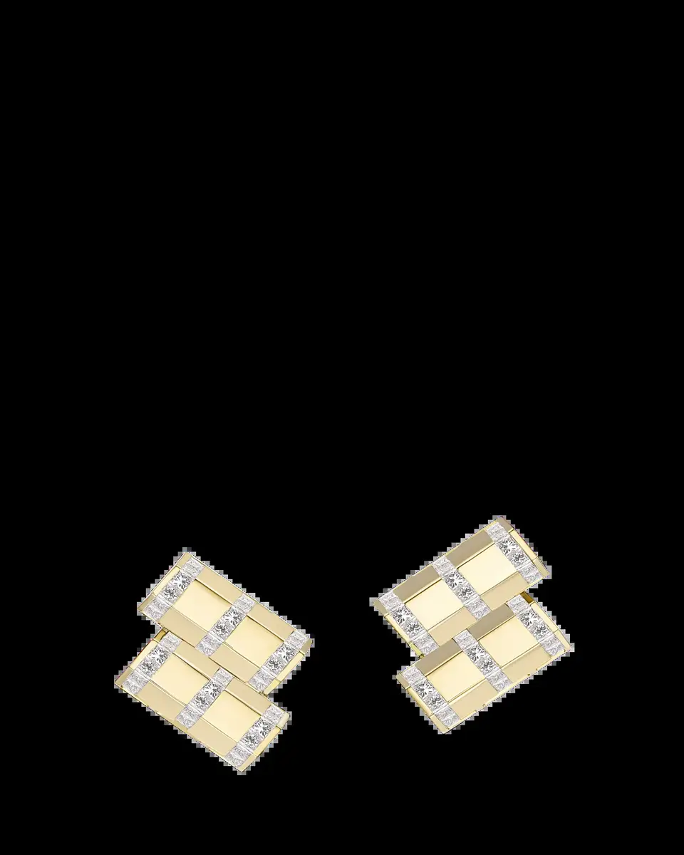 GEMELLA JEWELS 18K Yellow Gold Diamond Stella Bar Earrings | Thumbnail 2 GEMELLA JEWELS 18K Yellow Gold Diamond Stella Bar Earrings | Thumbnail 2